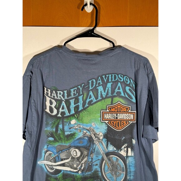 Vintage Harley Davidson Motorcycles‎ Bahamas Paradise Shirt Large L - Picture 7 of 9